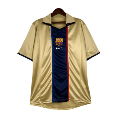 02/03 FC Barcelona Gold Away Retro Kit