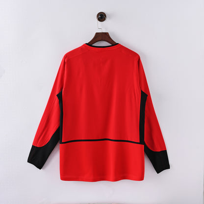 RETRO MANCHESTER UNITED HOME LONG SLEEVE SHIRT 02/03