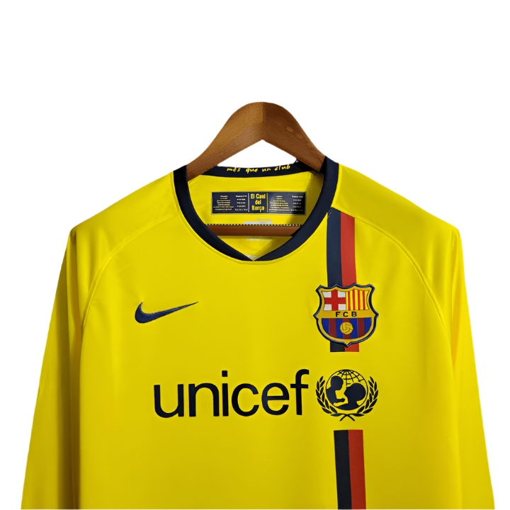 08/09 FC Barcelona Away Long Sleeve Kit