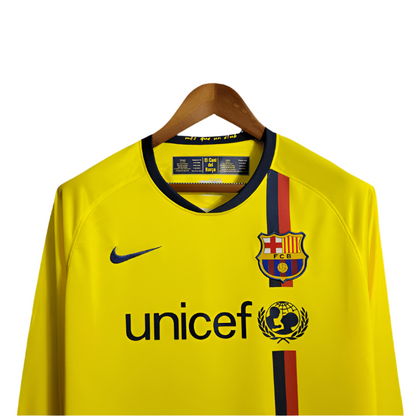 08/09 FC Barcelona Away Long Sleeve Kit